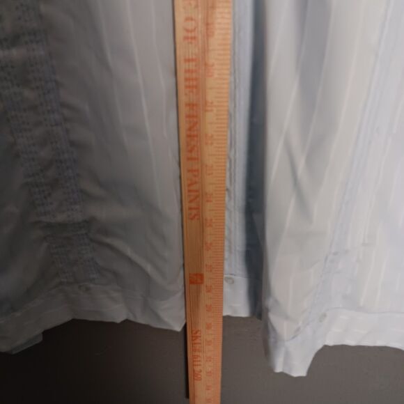 90s Genuine Guayabera Haband Cuban Style AQUA blue Embroidered Shirt XXL -NWOT - Picture 7 of 15